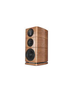 Wharfedale Elysian 2R Walnut High Gloss Referencyjna kolumna podstawkowa Konstrukcja 3-drożna AMT 27 × 90 mm Bass-reflex SLPP 4 Ω