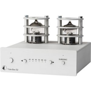 Pro-Ject Tube Box S2 Lampowy przedwzmacniacz gramofonowy, srebrny