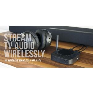 MEE Audio Connect Hub Nadajnik i odbiornik (transmiter i receiver) sygnału Bluetooth do słuchawek i głośników ze złączami cyfrowymi i analogowymi dla telewizora, amplitunera, komputera