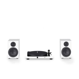 Pro-Ject Juke Box E HiFi Set Zestaw stereo z gramofonem i kolumnami Biały