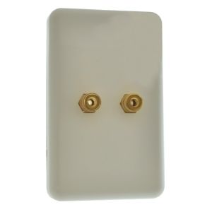 Melodika BWG2B Naścienne przyłącze (gniazda) głośnikowe 2x gn. bananowe standard Decora