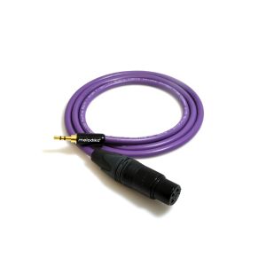 Melodika MDMJX10 Kabel gniazdo XLR 3pin - wtyk jack 3,5mm Purple Rain - 1m