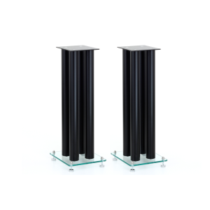 Custom Design RS 204 Podstawk pod kolumny czarne z szklaną podstawą 24"