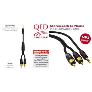 QED QE5086 (2.0m) PROFILE Przewód stereo [3.5mm St M - 2RCA M] - 2.0m