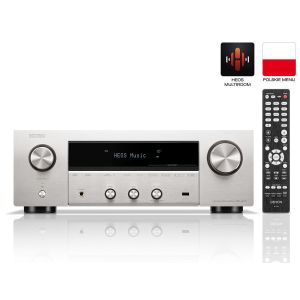 Denon DRA-900H Silver Amplituner stereo 2x 100W, HDMI eARC, AirPlay 2, HEOS, 8K, WiFi, Hi-Res