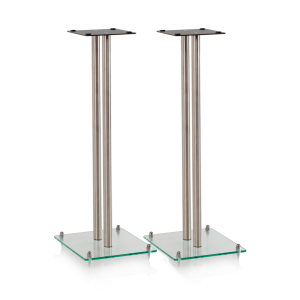 Custom Design RS 102 podstawki, chrom szczotkowany, szklana podstawa
