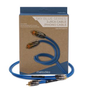Melodika SB2R12 Kabel 2xRCA - 2x RCA Sky Blue - 1,2m