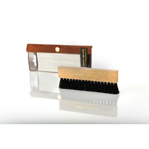 Simply Analog Antystatyczna szczotka z naturalnego włosia do płyt winylowych, dębowa