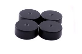 Custom Design Aluminiowe podkładki pod kolce, czarne 4 sztuki