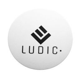 Ludic Anti-Static Logo Felt Slipmat, White - Matat Antystatyczna
