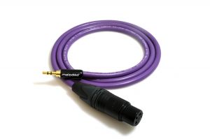Melodika MDMJX40 Kabel gniazdo XLR 3pin - wtyk jack 3,5mm Purple Rain - 4m