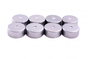 Custom Design Aluminiowe podkładki pod kolce chrom szczotkowany 