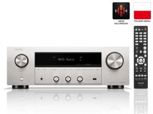 Denon DRA-900H Silver Amplituner stereo 2x 100W, HDMI eARC, AirPlay 2, HEOS, 8K, WiFi, Hi-Res