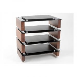 Custom Design Milan 6 HI-FI 4 Acoustic Walnut Stolik z 4 półkami oraz platformami antywibracyjnymi