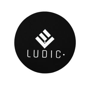 Ludic Anti-Static Logo Felt Slipmat, Black - Matat Antystatyczna